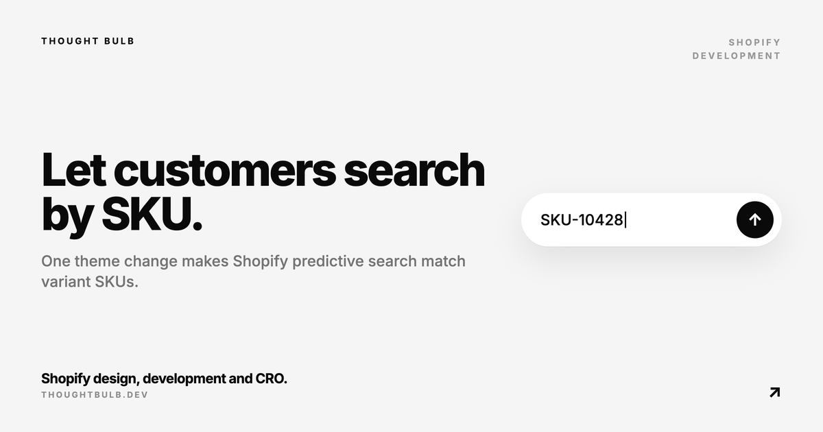 How to Add SKU Search to Shopify Predictive Search