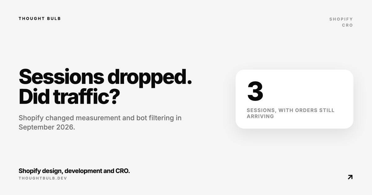 Shopify Sessions Suddenly Dropped? What Changed in Analytics in September 2026