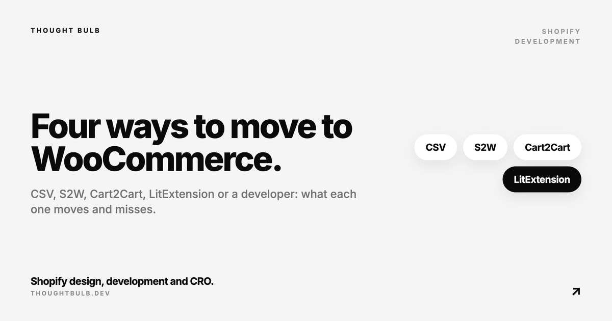 Shopify to WooCommerce Migration Plugins and Tools Compared