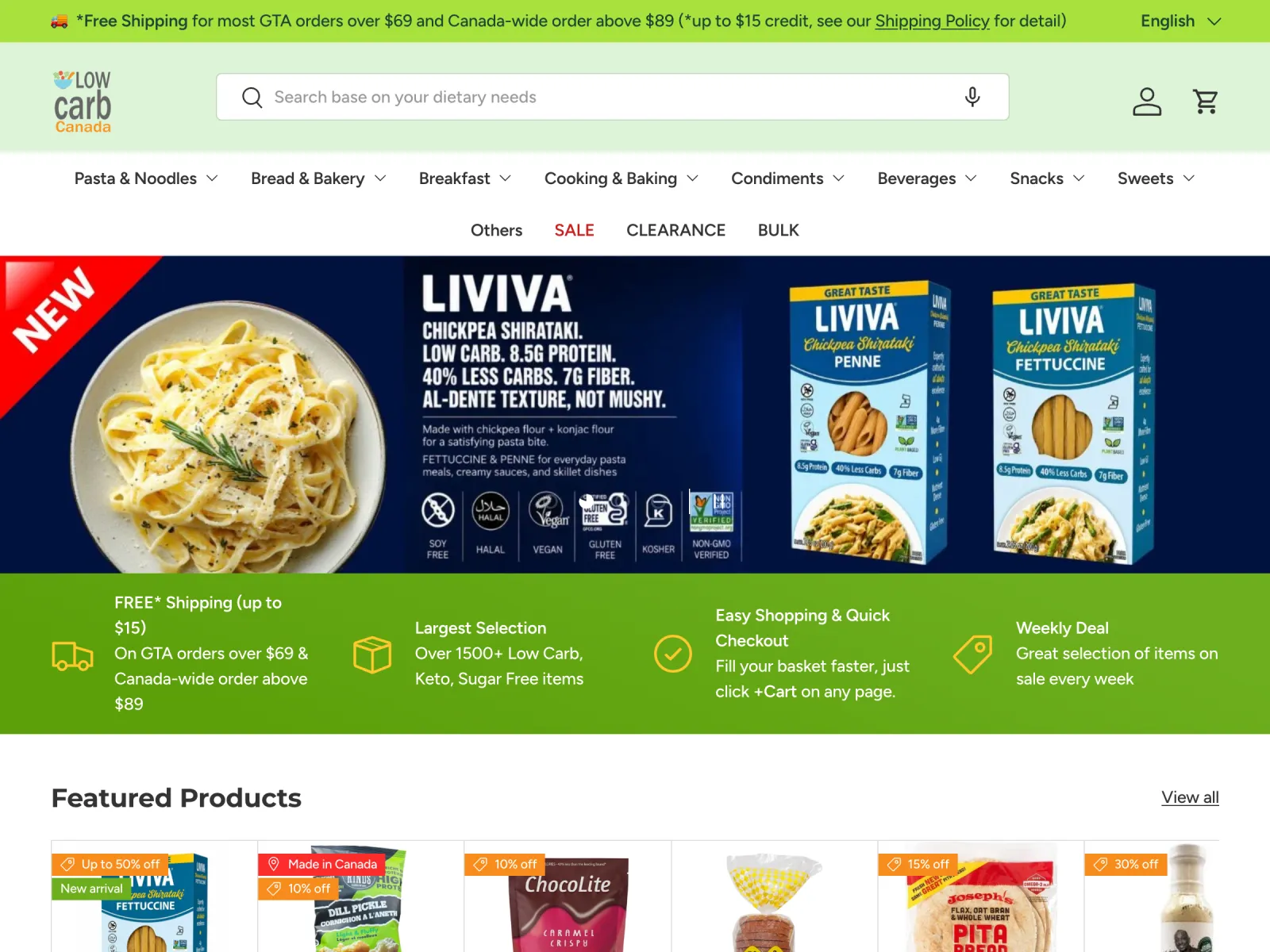 Low Carb Canada storefront preview